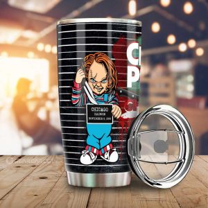 Chucky In The Child's Play Series Tumbler Cup Custom Horror Characters Car Interior Accessories