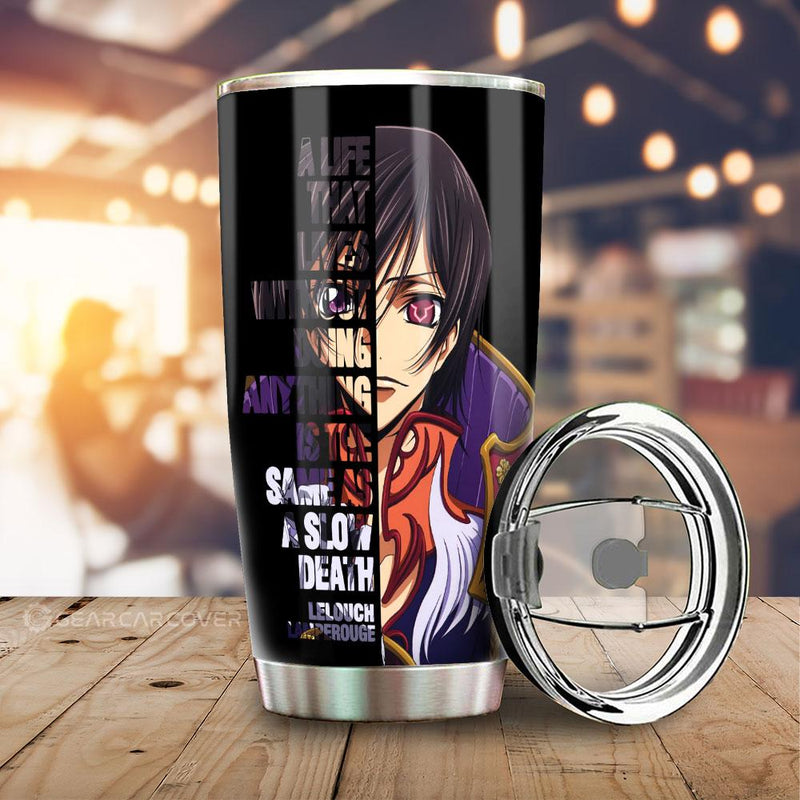 Lelouch Lamperouge Tumbler Cup Custom Code Geass Anime Car Accessories Lelouch Lamperouge Tumbler Cup Custom Code Geass Anime Car Accessories