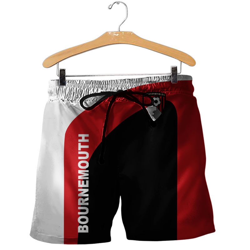 Afc Bournemouth White Red Black 3D Shirt Afc Bournemouth White Red Black 3D Shirt