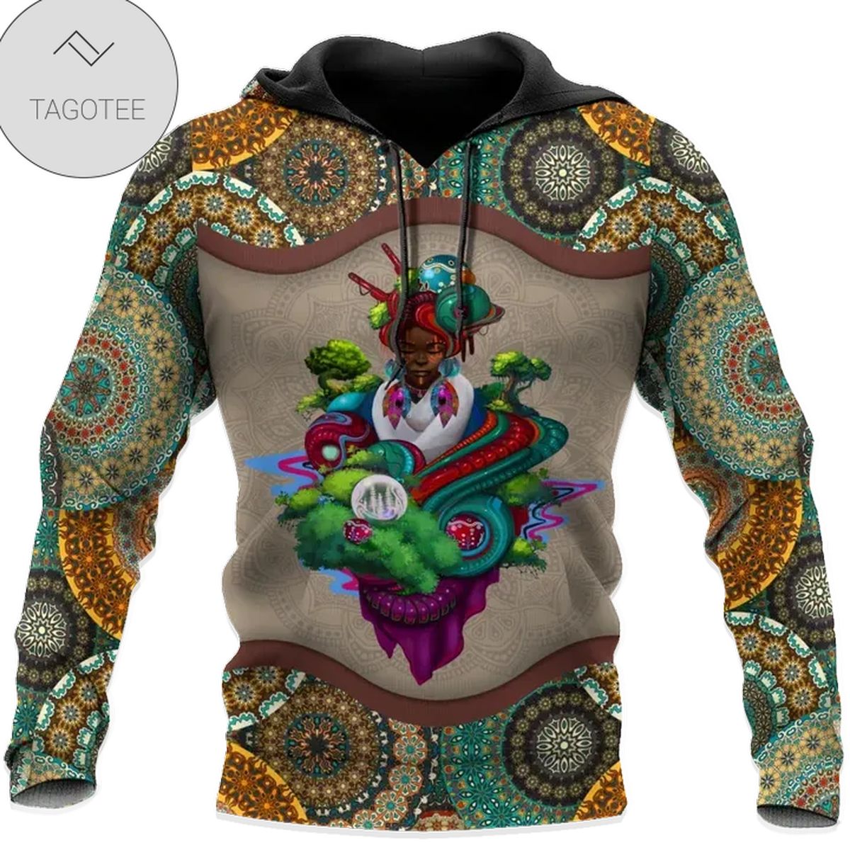 African Girl Pattern Hoodie African Girl Pattern Hoodie