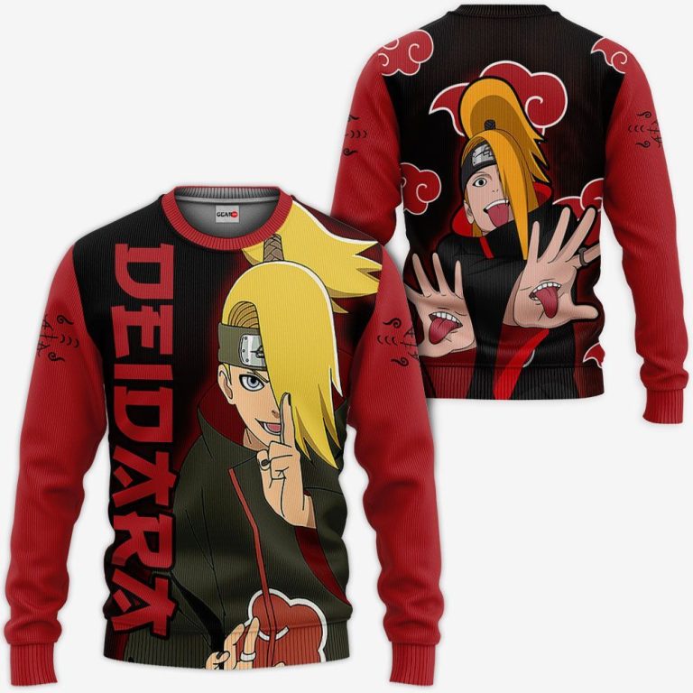 Akatsuki-Deidara-Naruto-Anime-3D-Hoodie-Bomber-Jacket-2