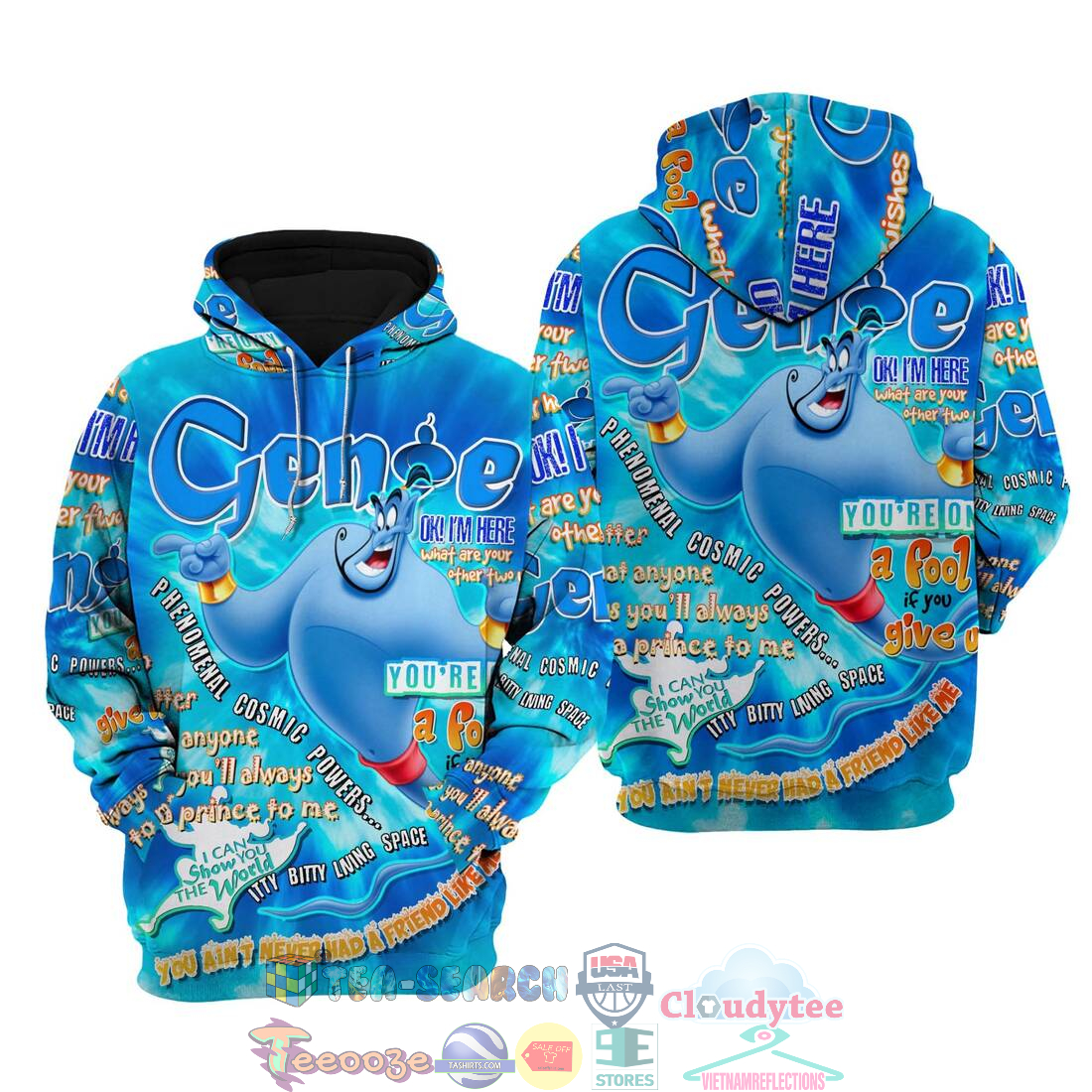 Aladdin Genie Words Pattern Disney Quotes Hoodie 3D Aladdin Genie Words Pattern Disney Quotes Hoodie 3D