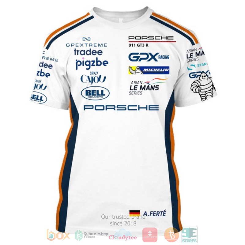 Alain Ferte Gpx Martini Racing Porsche 3D Shirt Alain Ferte Gpx Martini Racing Porsche 3D Shirt