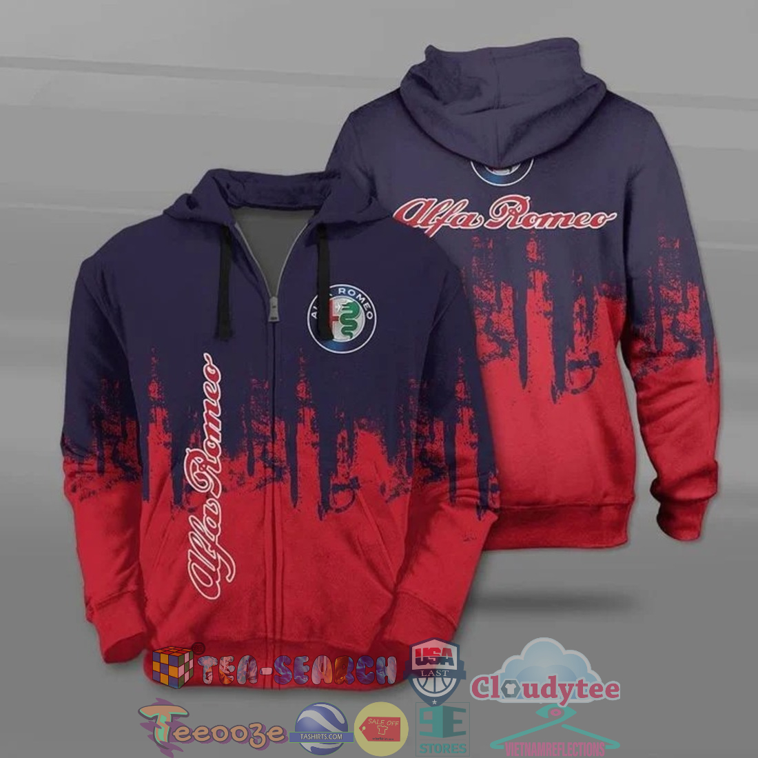 Alfa Romeo Ver 2 All Over Printed T-Shirt Hoodie Alfa Romeo Ver 2 All Over Printed T-Shirt Hoodie