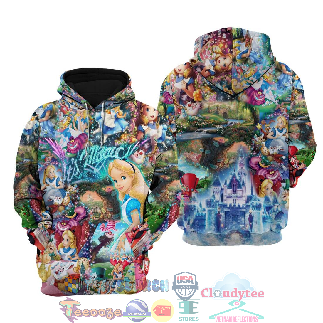 Alice Wonderland Glitter Castle Disney It’S Magic Hoodie 3D Alice Wonderland Glitter Castle Disney It’S Magic Hoodie 3D