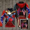 American By Birth Southern By The Grace Of God Eagle 3D Hoodie