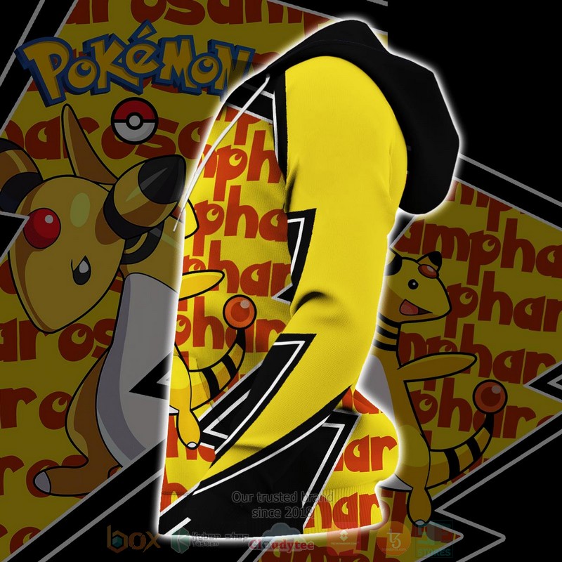 Ampharos Costume Pokemon 3D Zip Hoodie Ampharos Costume Pokemon 3D Zip Hoodie