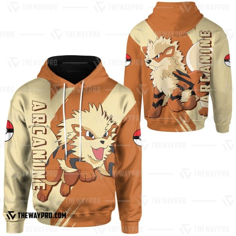 Anime-Pokemon-Arcanine-3D-Hoodie-1