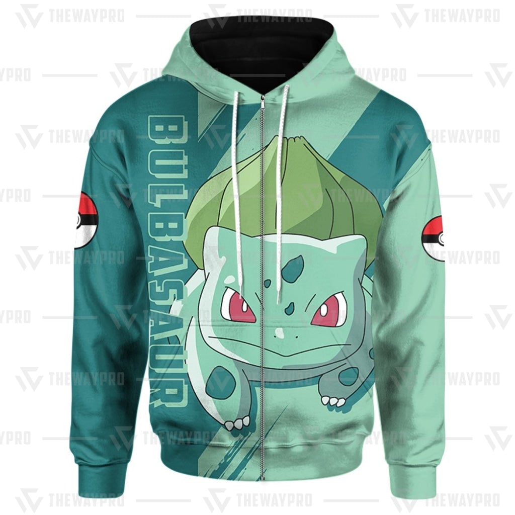 Anime Pokemon Bulbasaur 3D Hoodie Anime Pokemon Bulbasaur 3D Hoodie