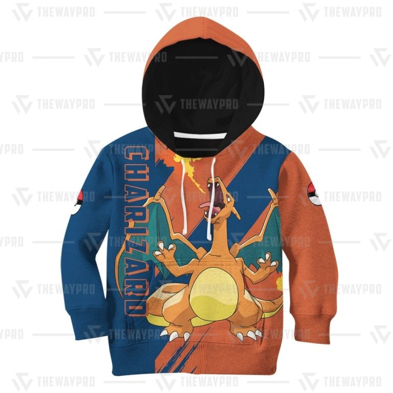 Anime-Pokemon-Charizard-Kid-3D-Hoodie-1