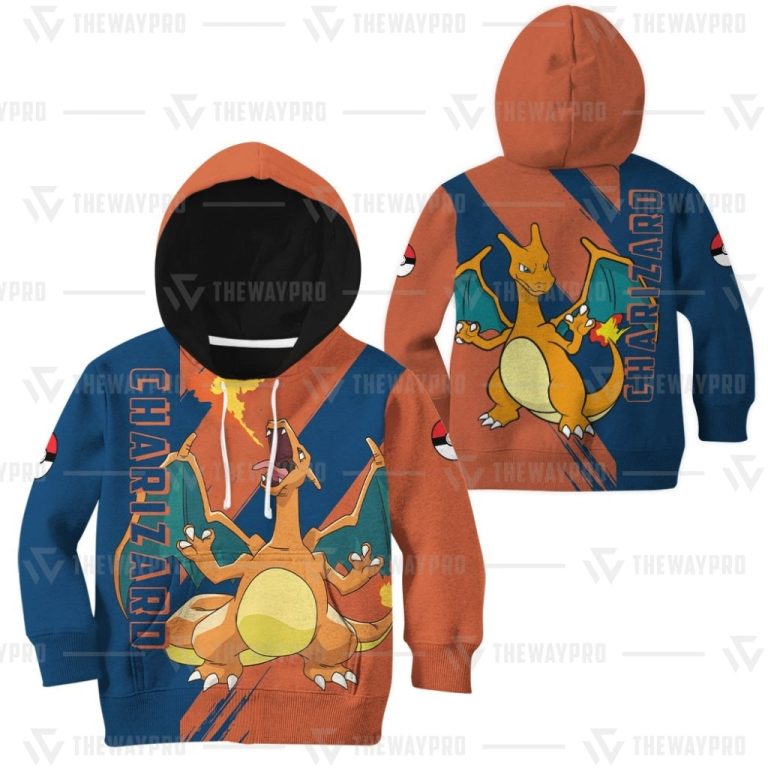 Anime-Pokemon-Charizard-Kid-3D-Hoodie-2