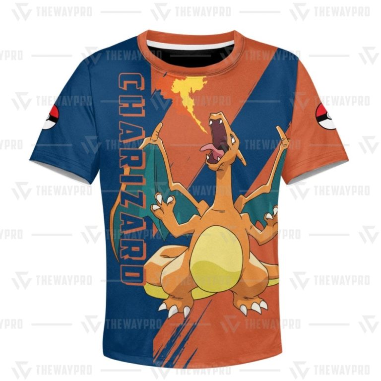 Anime-Pokemon-Charizard-Kid-3D-Hoodie-3