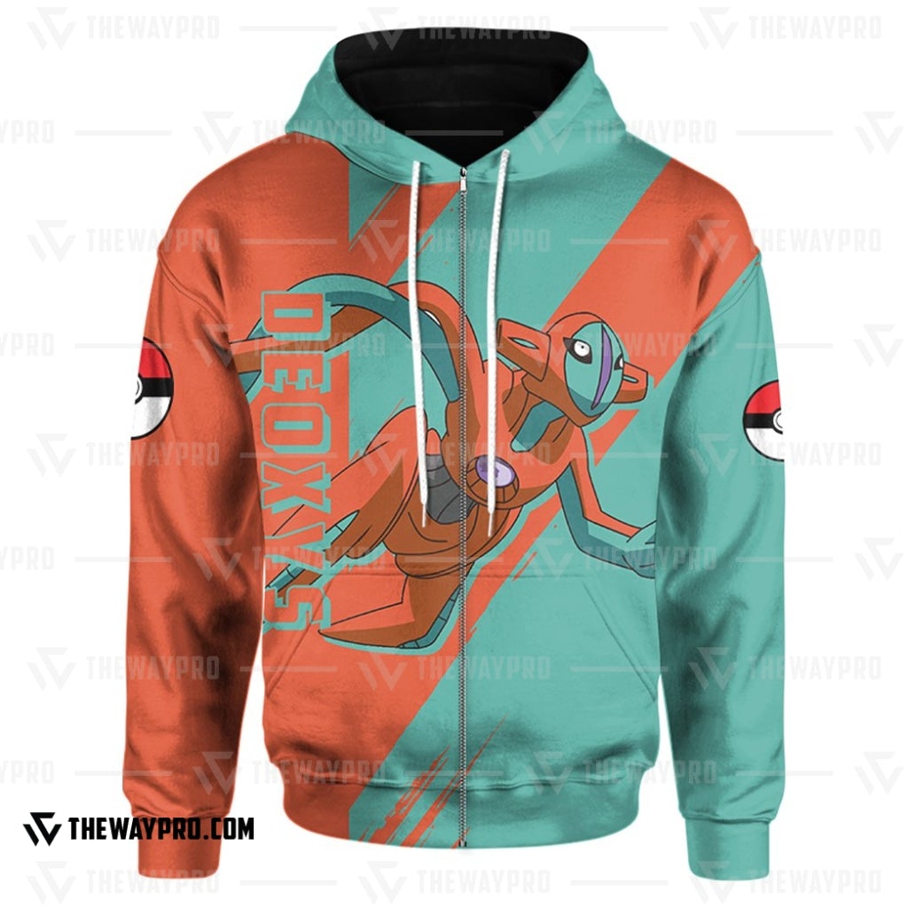 Anime Pokemon Deoxys 3D Hoodie Anime Pokemon Deoxys 3D Hoodie