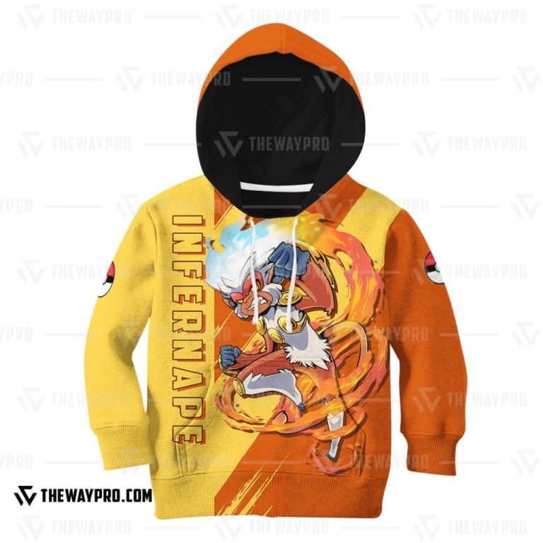 Anime-Pokemon-Infernape-Kid-3D-Hoodie-1