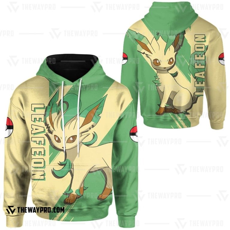 Anime-Pokemon-Leafeon-3D-Hoodie-1