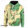 Anime Pokemon Leafeon 3D Hoodie