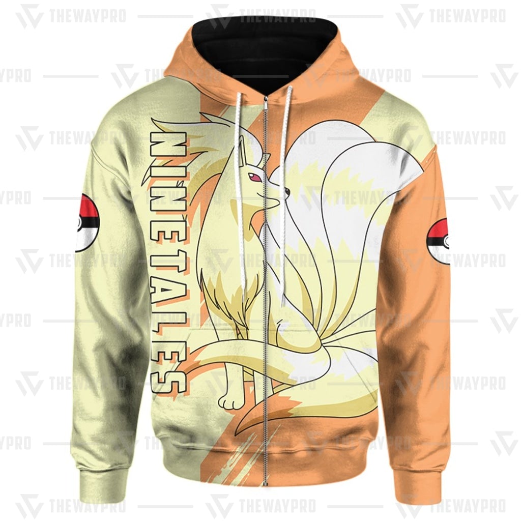Anime Pokemon Ninetales 3D Hoodie Anime Pokemon Ninetales 3D Hoodie