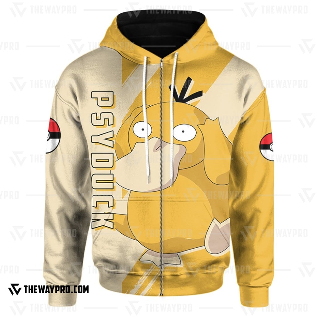 Anime Pokemon Psyduck 3D Hoodie Anime Pokemon Psyduck 3D Hoodie