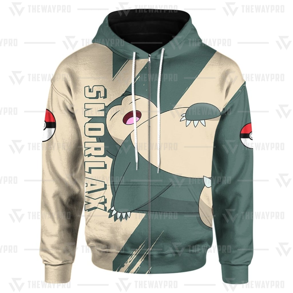 Anime Pokemon Snorlax 3D Hoodie Anime Pokemon Snorlax 3D Hoodie