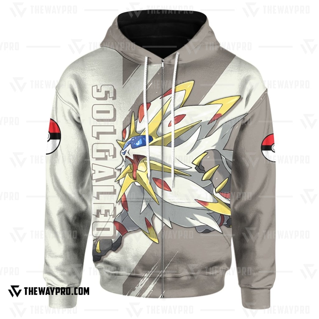 Anime Pokemon Solgaleo Legendary 3D Hoodie Anime Pokemon Solgaleo Legendary 3D Hoodie