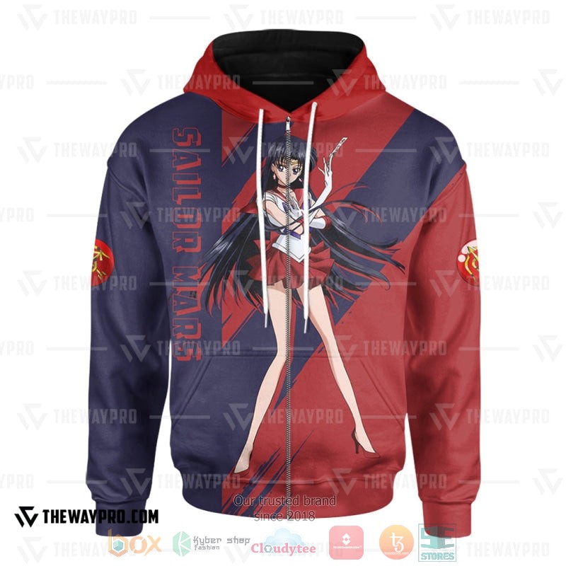 Anime Sailor Mars 3D Hoodie Anime Sailor Mars 3D Hoodie