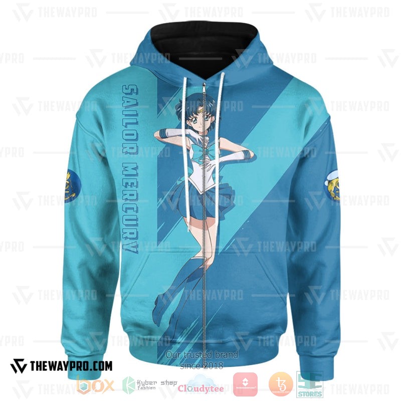 Anime Sailor Mercury 3D Hoodie Anime Sailor Mercury 3D Hoodie