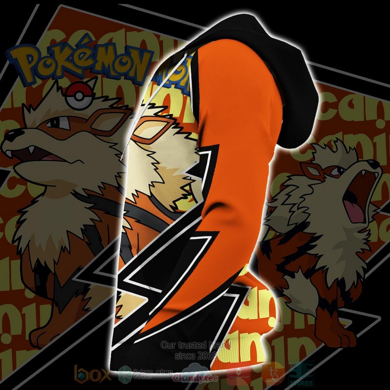 Arcanine Costume Pokemon 3D Zip Hoodie Arcanine Costume Pokemon 3D Zip Hoodie