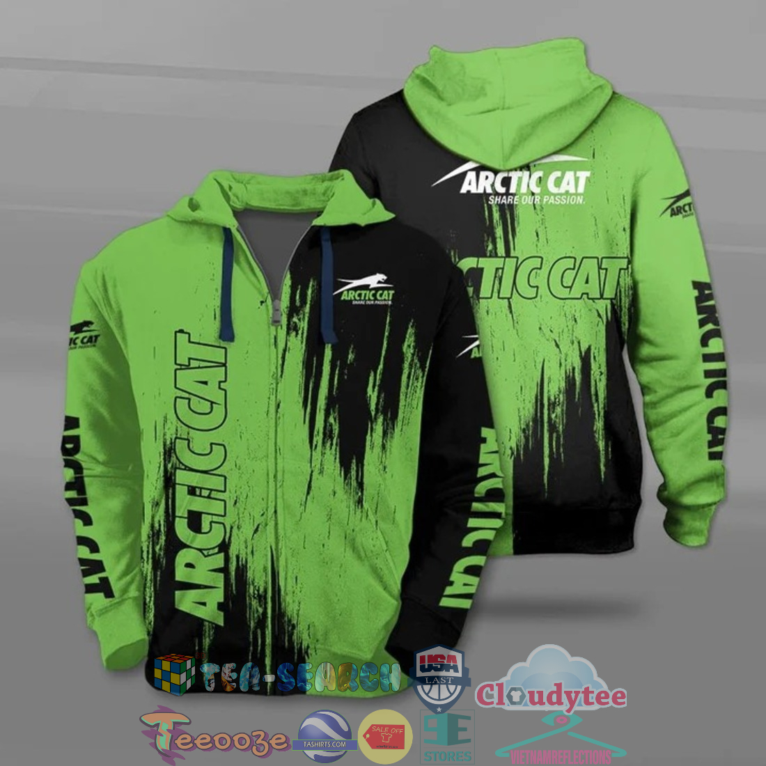 Arctic Cat Ver 2 All Over Printed T-Shirt Hoodie Arctic Cat Ver 2 All Over Printed T-Shirt Hoodie