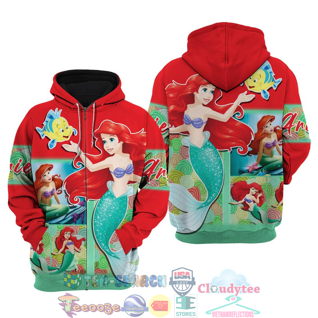 Ariel The Little Mermaid Disney Hoodie 3D Ariel The Little Mermaid Disney Hoodie 3D