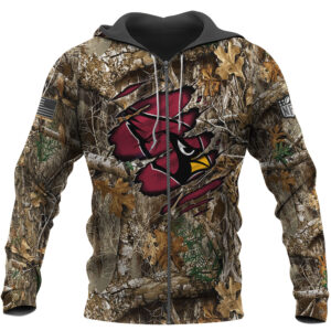 Arizona Cardinals Nfl Hunting Camo 3D Shirt