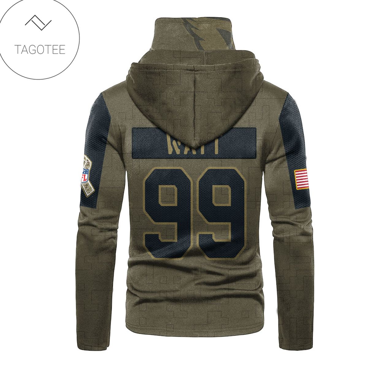 Arizona Cardinals Number 99 J.J. Watt Mask Hoodie Arizona Cardinals Number 99 J.J. Watt Mask Hoodie