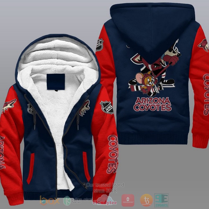 Arizona Coyotes Nhl Tom And Jerry Fleece Hoodie Arizona Coyotes Nhl Tom And Jerry Fleece Hoodie