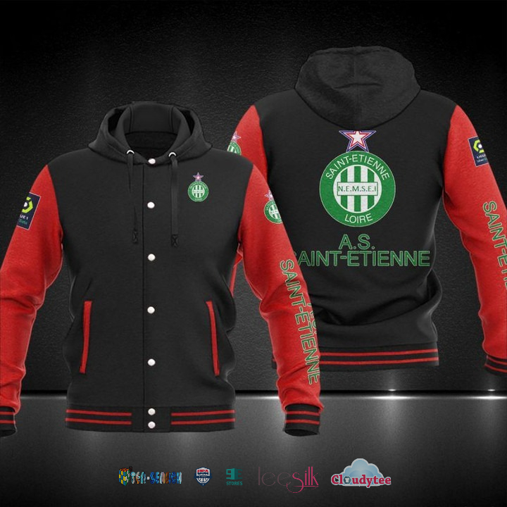 As Saint-Etienne Baseball Hoodie Jacket As Saint-Etienne Baseball Hoodie Jacket