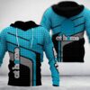 At Home Polka Dot Pattern Blue Black 3D Hoodie