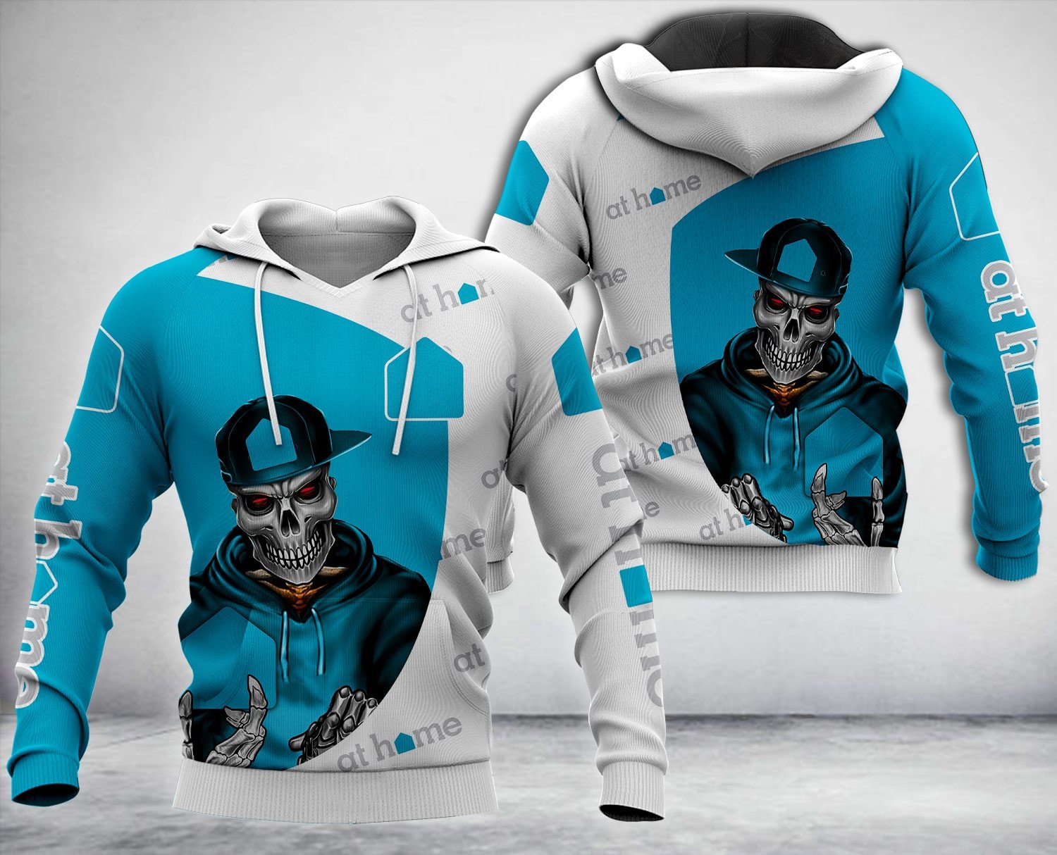 At Home Skull 3D Hoodie At Home Skull 3D Hoodie