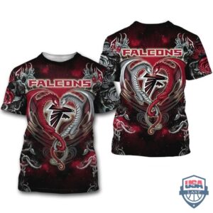 Atlanta Falcons Dragon Nfl 3D Hoodie T-Shirt