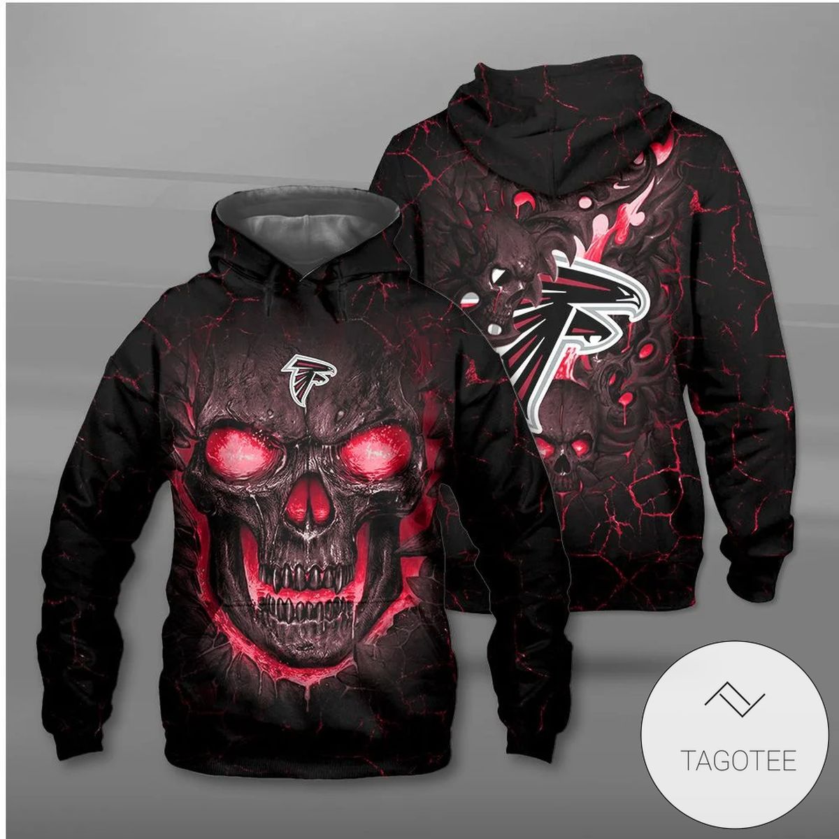 Atlanta Falcons Lava Skull Hoodie Atlanta Falcons Lava Skull Hoodie