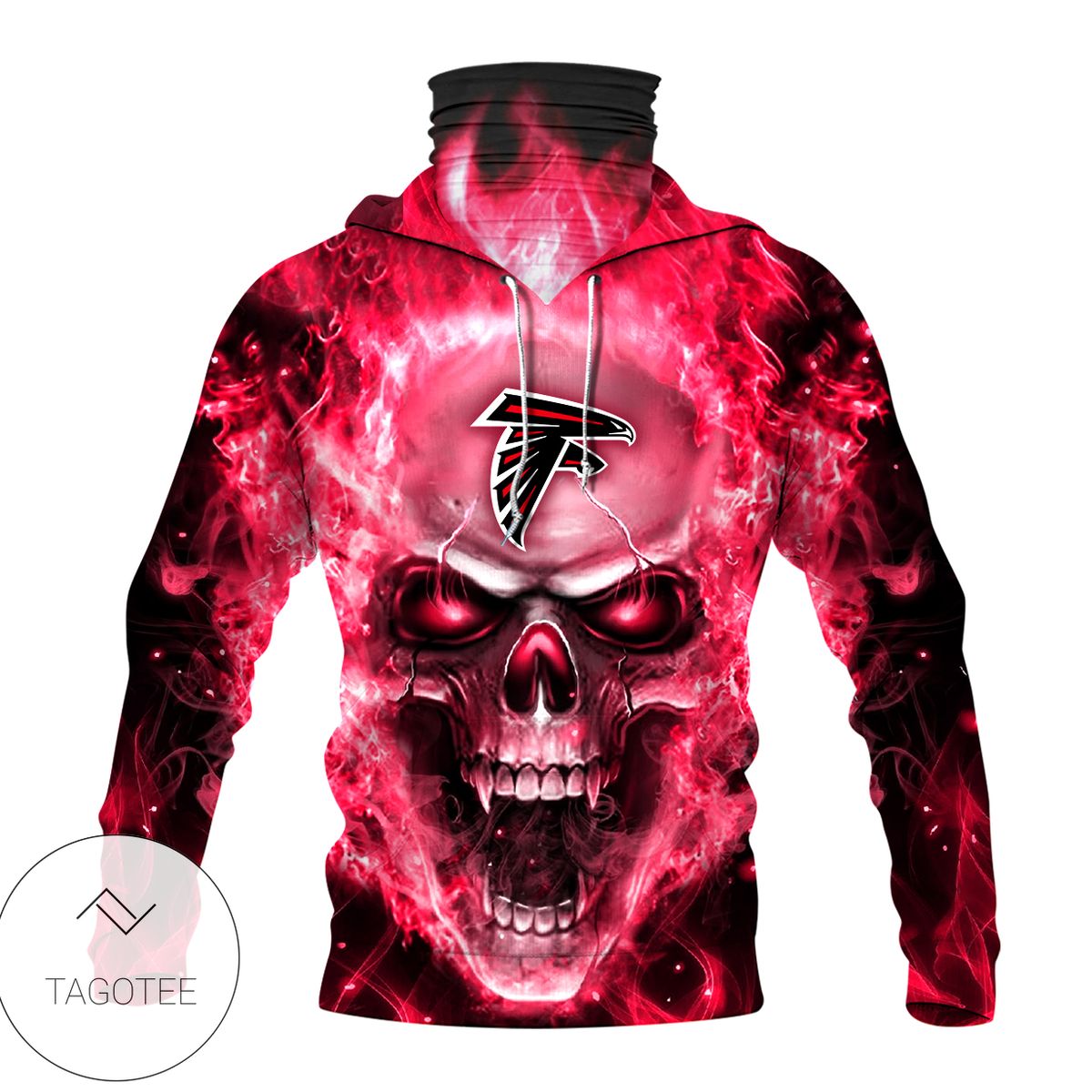 Atlanta Falcons Skull Fire Pink Mask Hoodie Atlanta Falcons Skull Fire Pink Mask Hoodie
