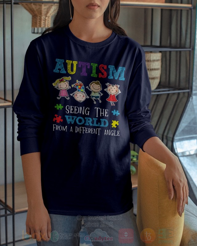 Autism Seeing The World From A Different Angle Hoodie Autism Seeing The World From A Different Angle Hoodie
