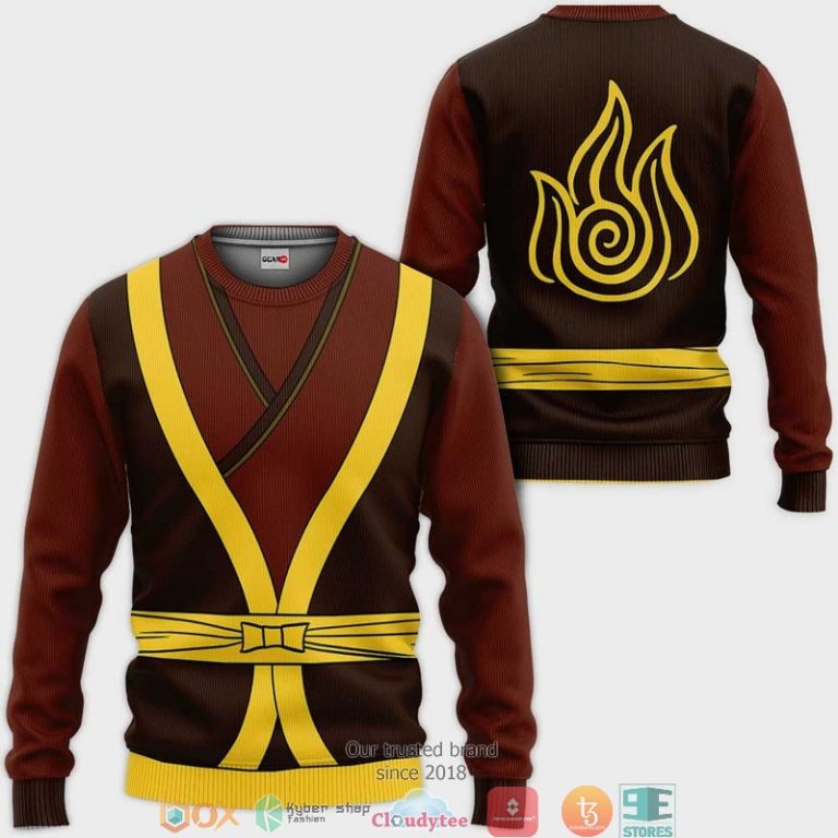 Avatar-The-Last-Airbender-Zuko-Anime-3D-Hoodie-Bomber-Jacket-2