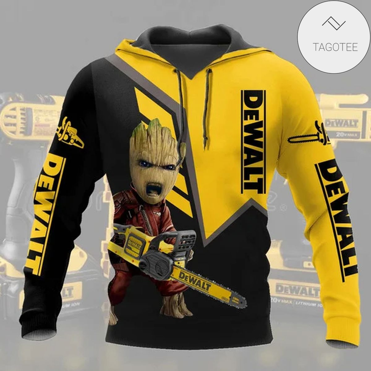 Baby Groot Dewalt Hoodie Baby Groot Dewalt Hoodie