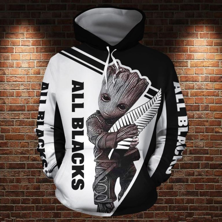 Baby-Groot-Hug-All-Black-3D-Hoodie-1