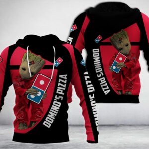 Baby Groot Hug Domino’S Pizza 3D Hoodie
