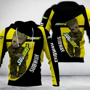 Baby Groot Hug Subway 3D Hoodie