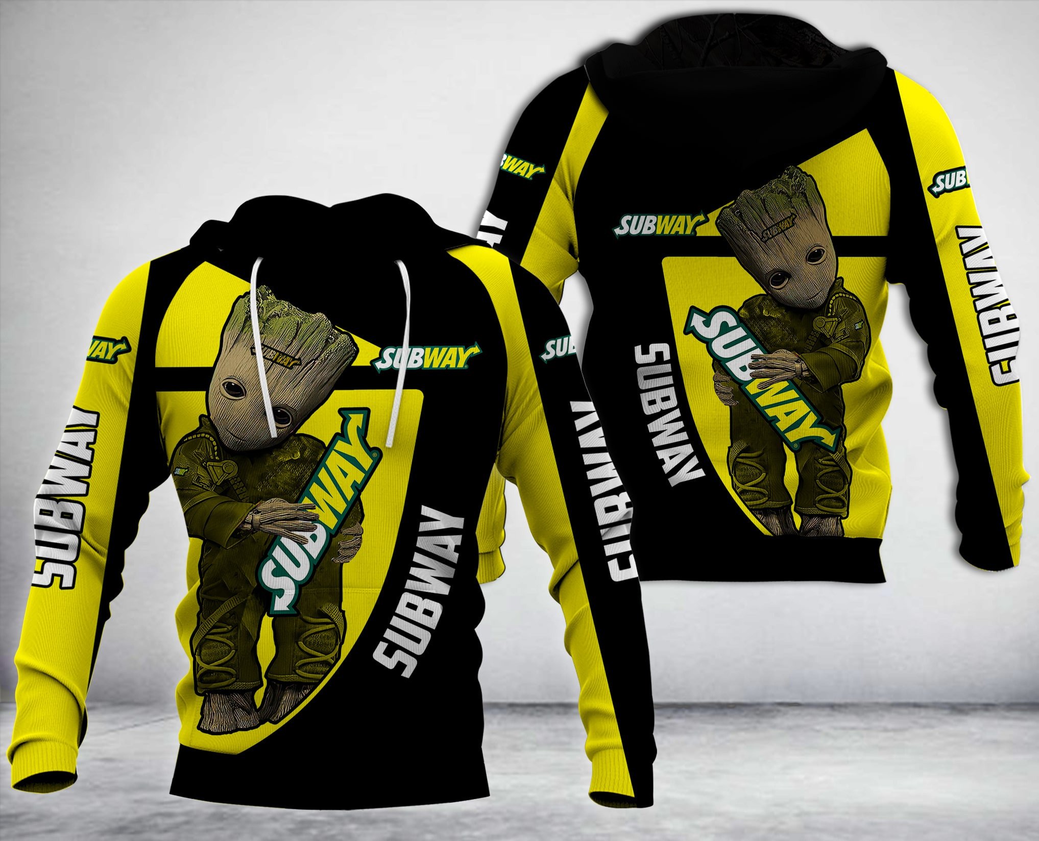 Baby Groot Hug Subway 3D Hoodie Baby Groot Hug Subway 3D Hoodie