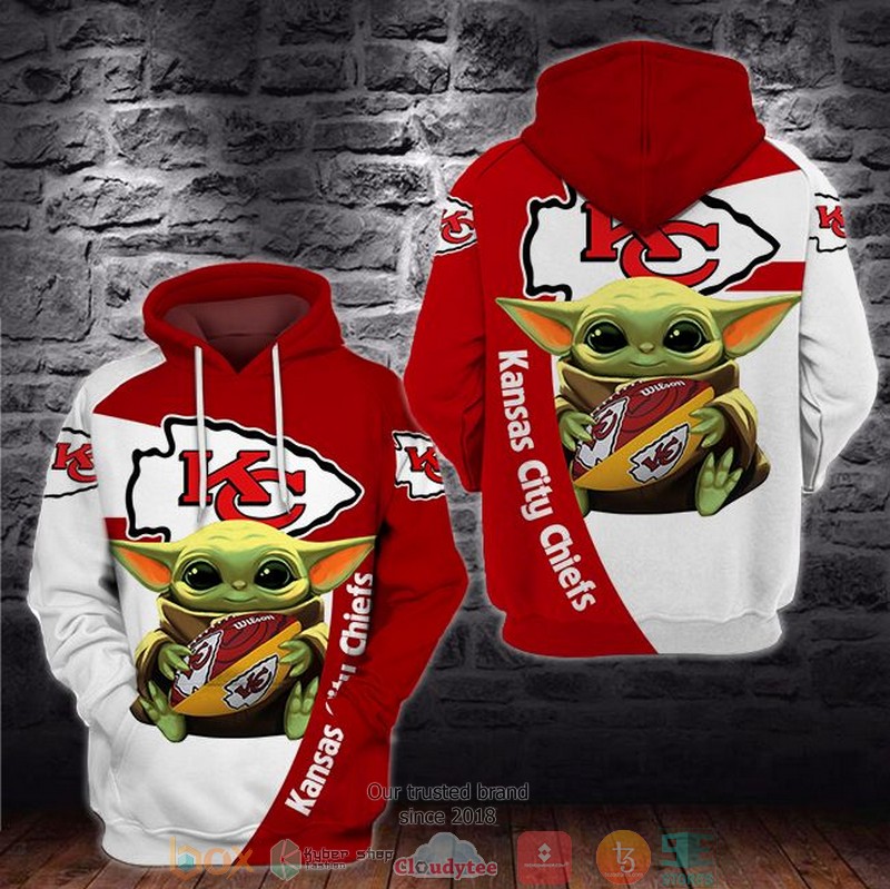 Baby Yoda Nfl Kansas City Chiefs 3D Hoodie Baby Yoda Nfl Kansas City Chiefs 3D Hoodie