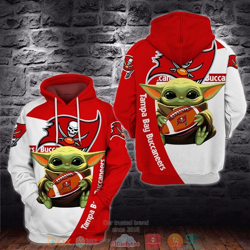 Baby Yoda Nfl Tampa Bay Buccaneers 3D Hoodie Baby Yoda Nfl Tampa Bay Buccaneers 3D Hoodie