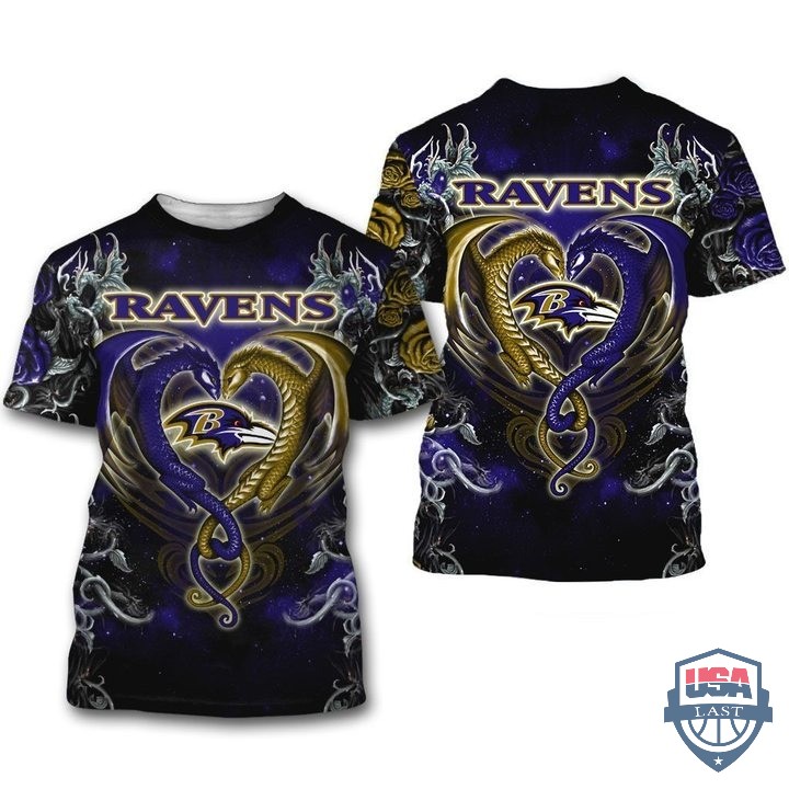 Baltimore Ravens Dragon Nfl 3D Hoodie T-Shirt Baltimore Ravens Dragon Nfl 3D Hoodie T-Shirt