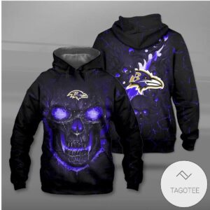Baltimore Ravens Lava Skull Hoodie