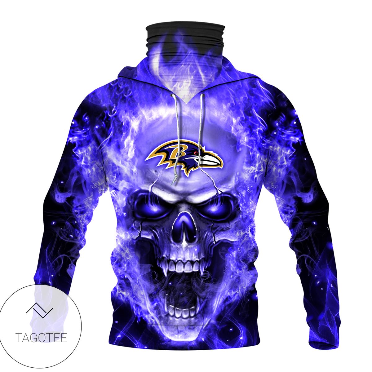 Baltimore Ravens Skull Fire Mask Hoodie Baltimore Ravens Skull Fire Mask Hoodie